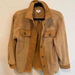 BKE Youth Tan Shacket Jacket Size Medium Boho Casual